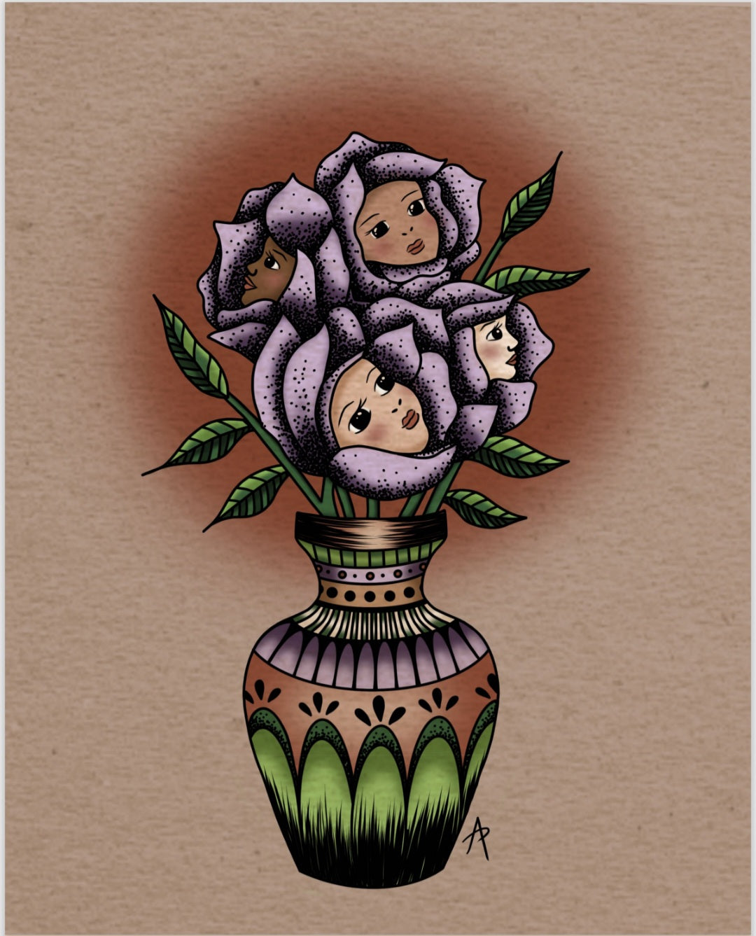 'Head In The Flowers' art