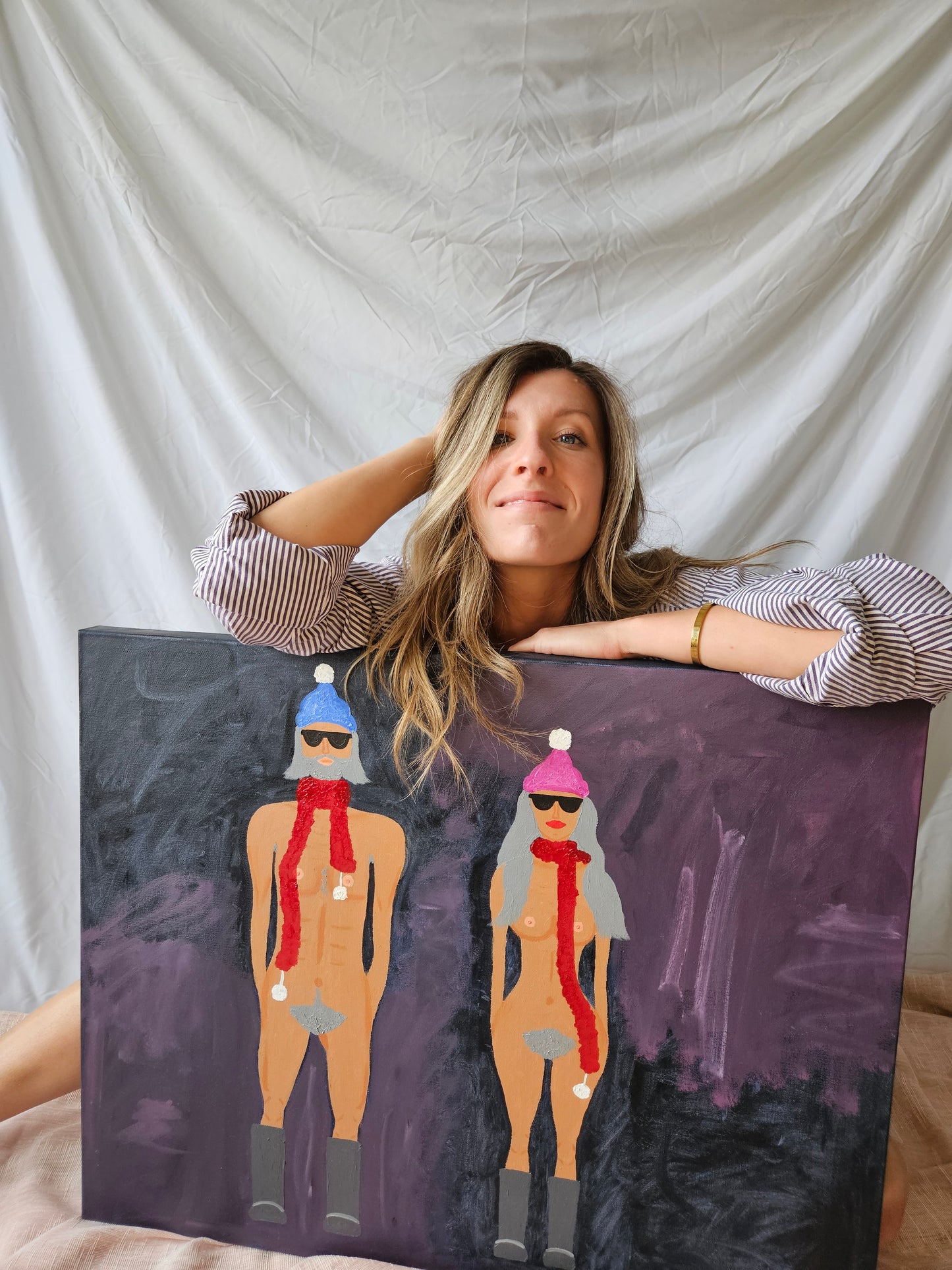 'Filthy Animals' original oil painting