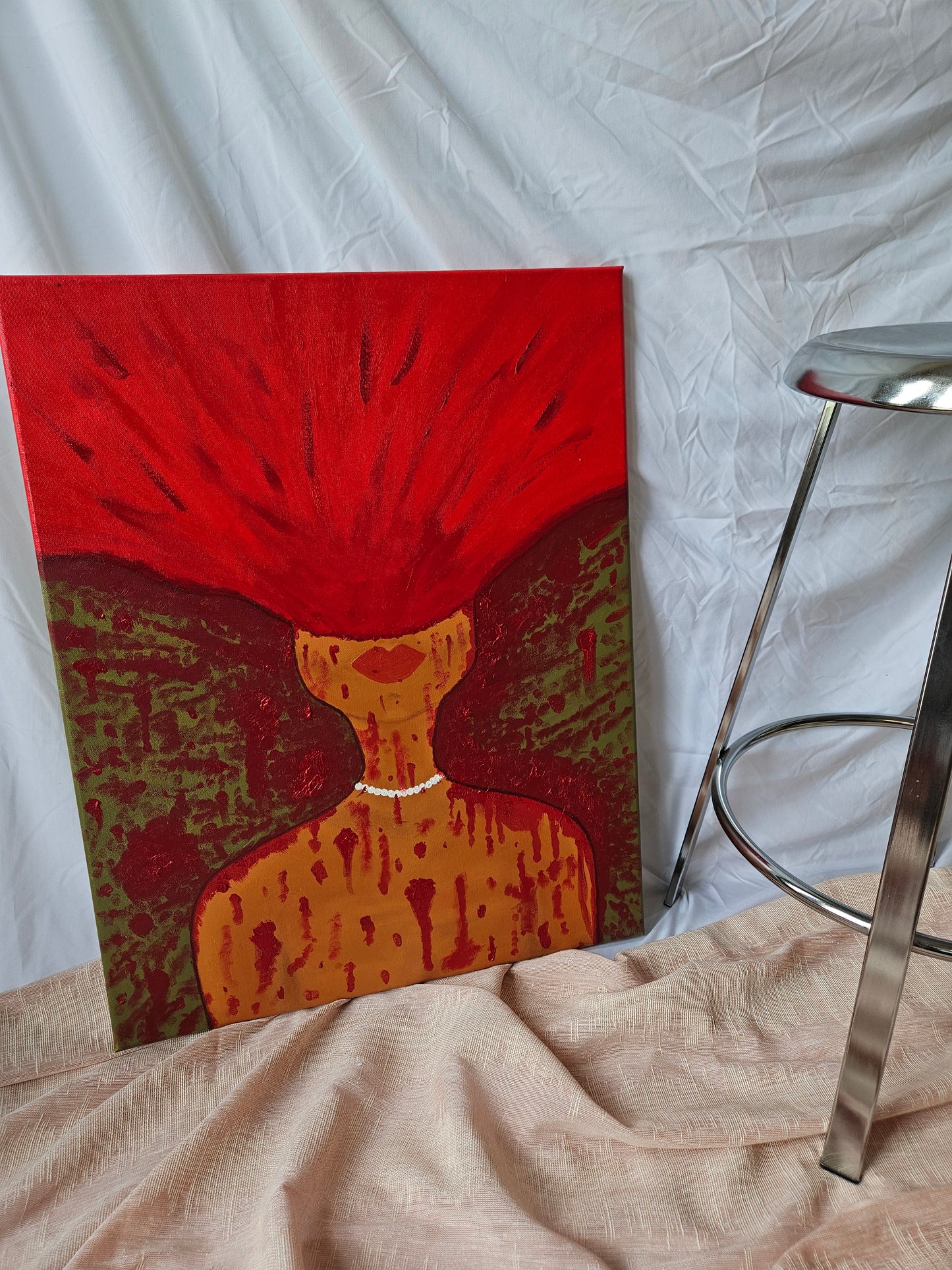 'What Should I Wear?' original oil painting