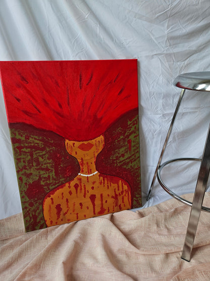 'What Should I Wear?' original oil painting