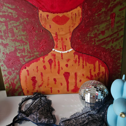 'What Should I Wear?' original oil painting