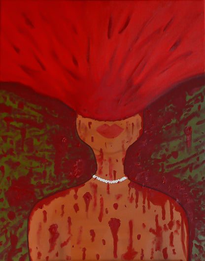 'What Should I Wear?' original oil painting